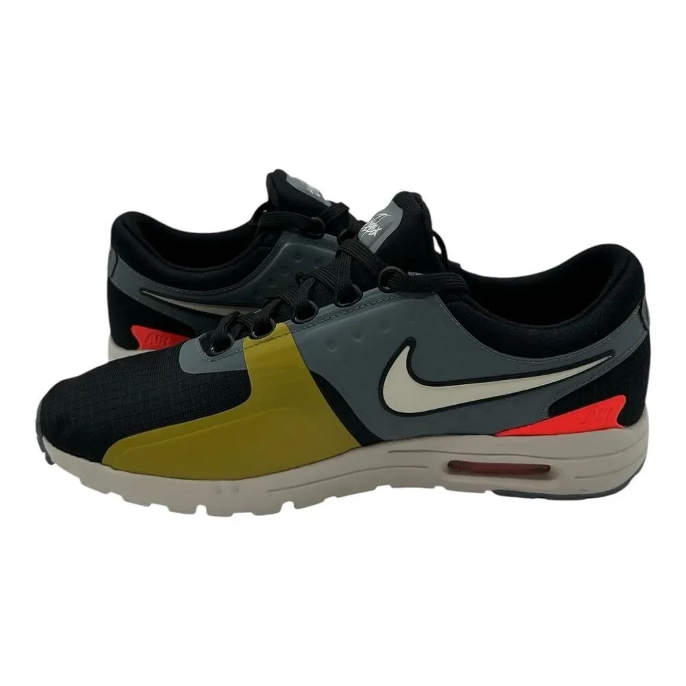 Nike Air Max Zero Si Running Shoes Womens 7.5 Black‎ Light Bone Grey 881173-001